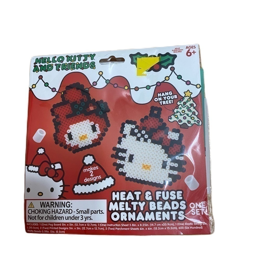 Hello Kitty Parlor Bead Set NEW Heat & Fuse Christmas Ornament Craft